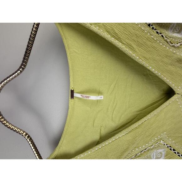 Free People Warm Olive Joelle Mini Dress - Size - Large - Picture 6 of 7